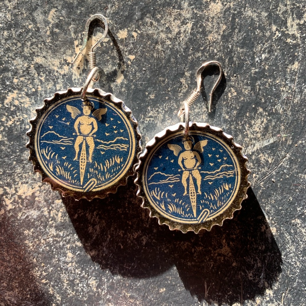 4/$25 Bottle cap earrings!!!